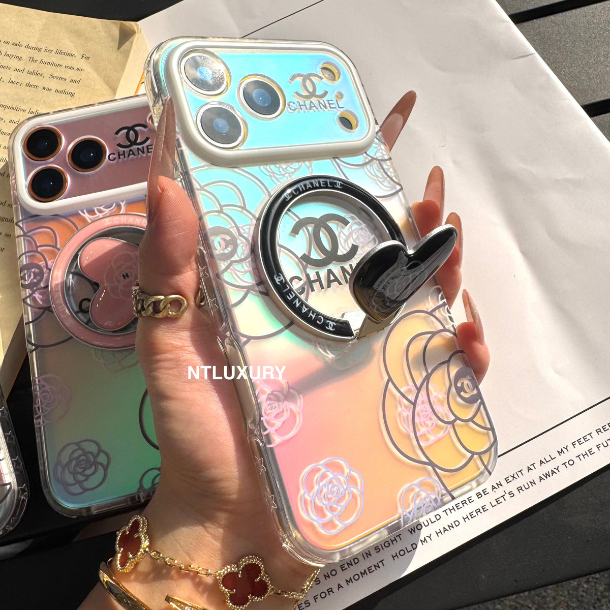 Chameleon Flower Magsafe Phone Case with New Design Holder