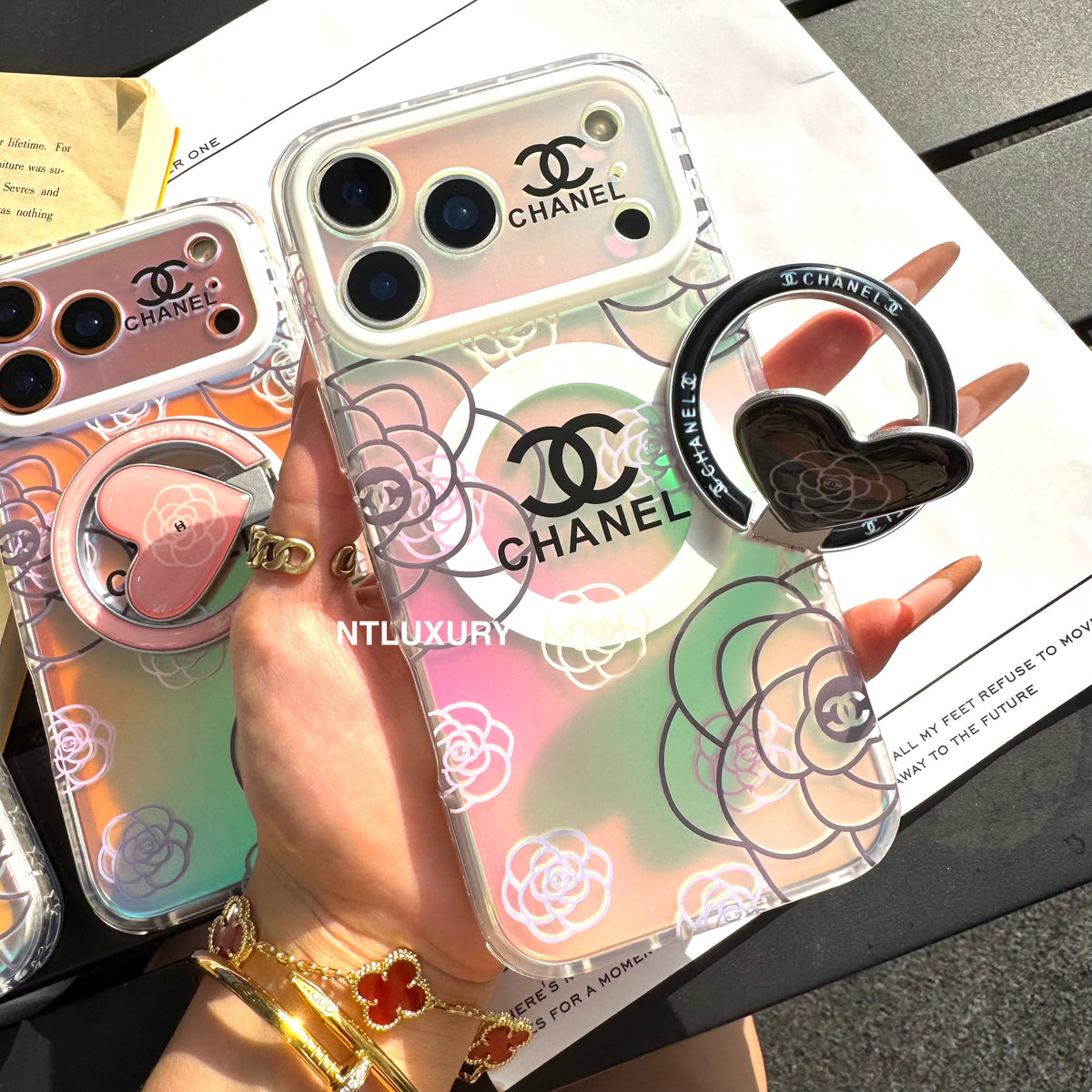 Chameleon Flower Magsafe Phone Case with New Design Holder