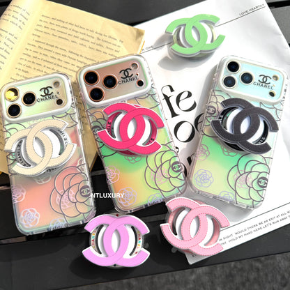 Chameleon Flower Magsafe Phone Case with CC Holder