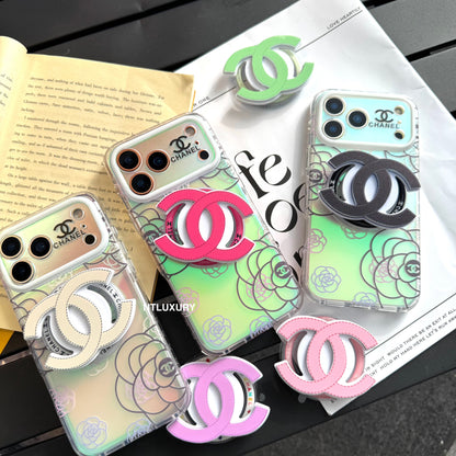 Chameleon Flower Magsafe Phone Case with CC Holder