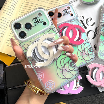 Chameleon Flower Magsafe Phone Case with CC Holder