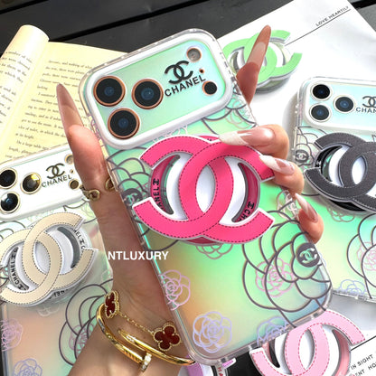 Chameleon Flower Magsafe Phone Case with CC Holder