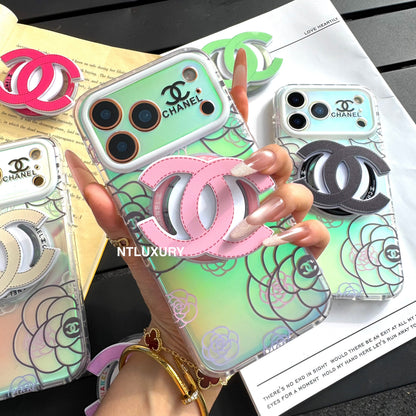 Chameleon Flower Magsafe Phone Case with CC Holder