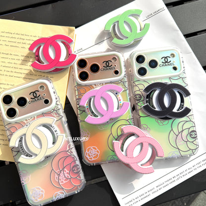 Chameleon Flower Magsafe Phone Case with CC Holder