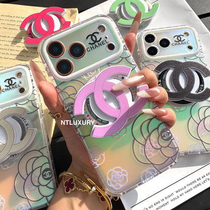 Chameleon Flower Magsafe Phone Case with CC Holder