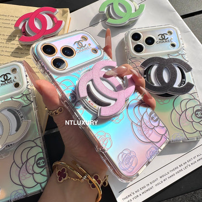 Chameleon Flower Magsafe Phone Case with CC Holder