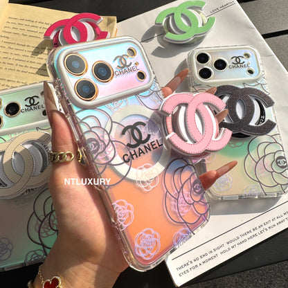 Chameleon Flower Magsafe Phone Case with CC Holder