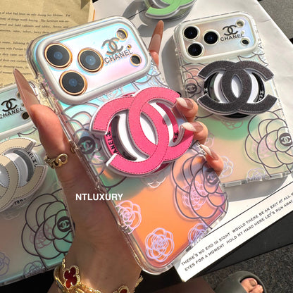 Chameleon Flower Magsafe Phone Case with CC Holder