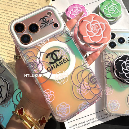 Chameleon Flower Magsafe Phone Case with Flower Holder
