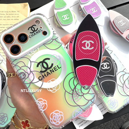 Chameleon Flower Magsafe Phone Case with Skateboard Holder