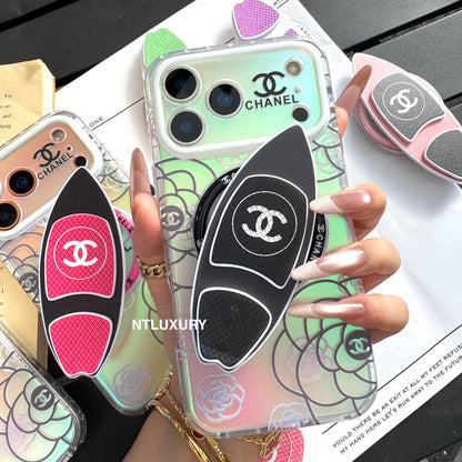 Chameleon Flower Magsafe Phone Case with Skateboard Holder