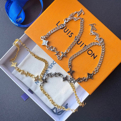 Gold Schwarzes Love-Kettenarmband