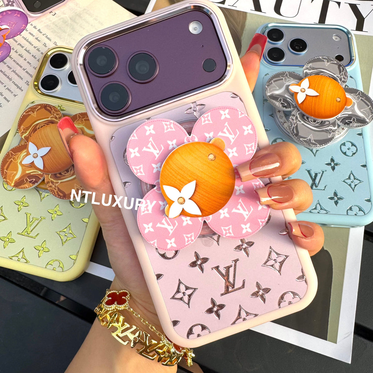 Candy Color Magsafe Phone Case with Vivian Holder