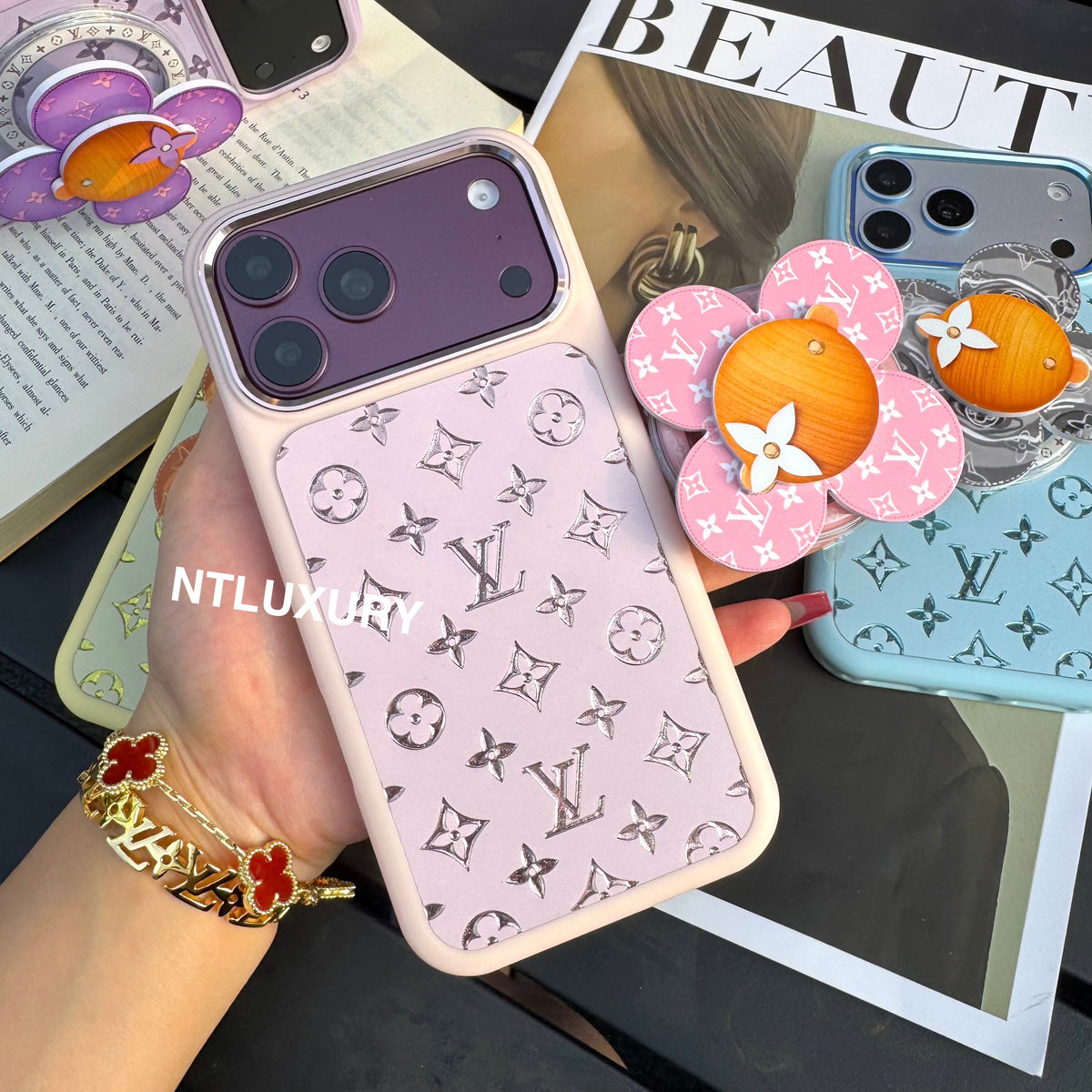 Candy Color Magsafe Phone Case with Vivian Holder