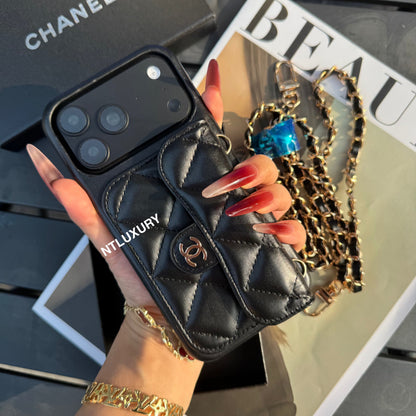 Classic CC Design Phone Case with Strap (COME WITH BOX)