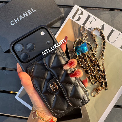 Classic CC Design Phone Case with Strap (COME WITH BOX)