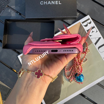 Classic CC Design Phone Case with Strap (COME WITH BOX)