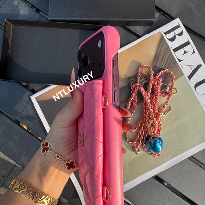 Classic CC Design Phone Case with Strap (COME WITH BOX)