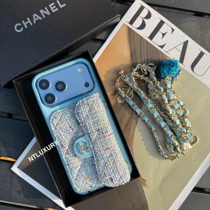 Classic CC Design Phone Case with Strap (COME WITH BOX)