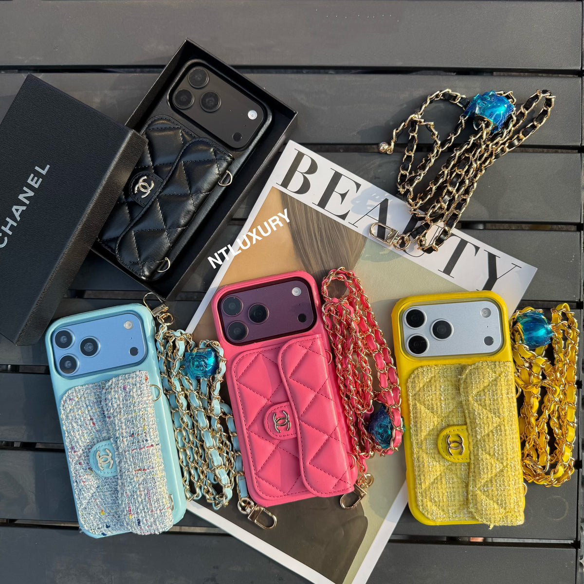 Classic CC Design Phone Case with Strap (COME WITH BOX)