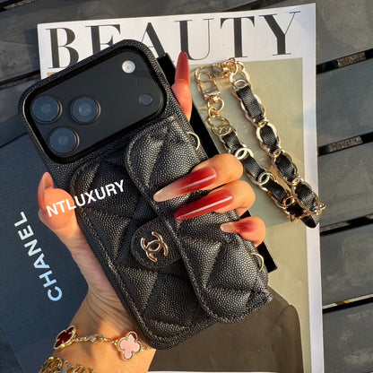 Classic CC Design Phone Case with Short Strap (COME WITH BOX) -10 Color