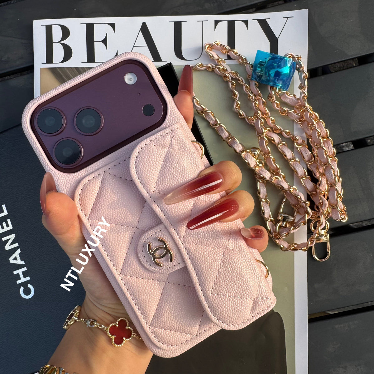Classic CC Design Phone Case with Long Strap (COME WITH BOX) -10 Color