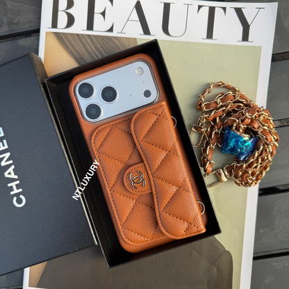Classic CC Design Phone Case with Long Strap (COME WITH BOX) -10 Color