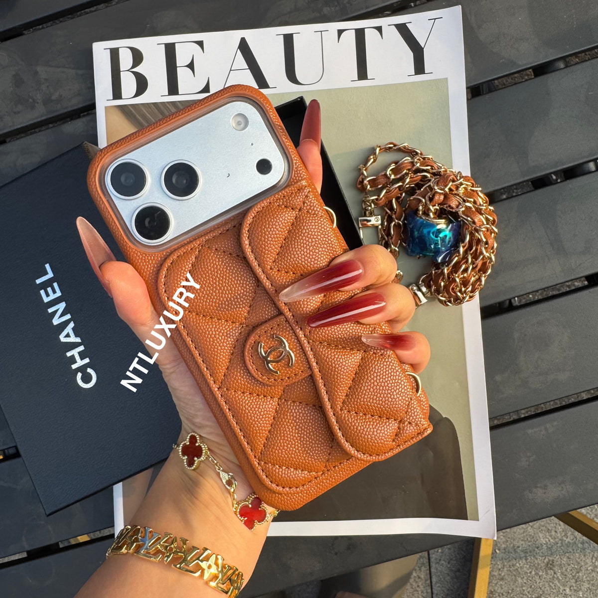 Classic CC Design Phone Case with Long Strap (COME WITH BOX) -10 Color