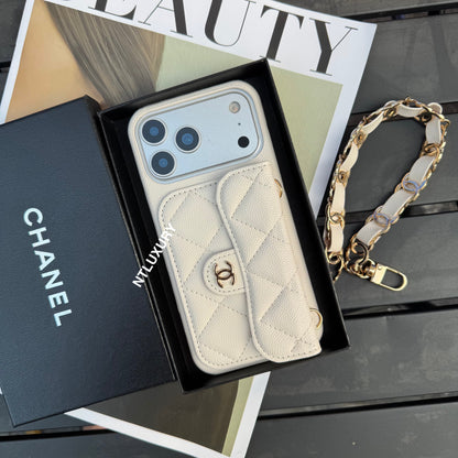Classic CC Design Phone Case with Short Strap (COME WITH BOX) -10 Color