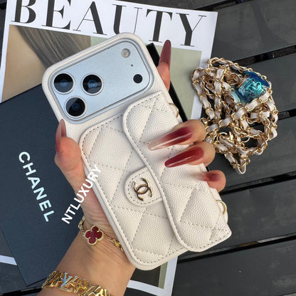 Classic CC Design Phone Case with Long Strap (COME WITH BOX) -10 Color