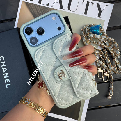 Classic CC Design Phone Case with Long Strap (COME WITH BOX) -10 Color