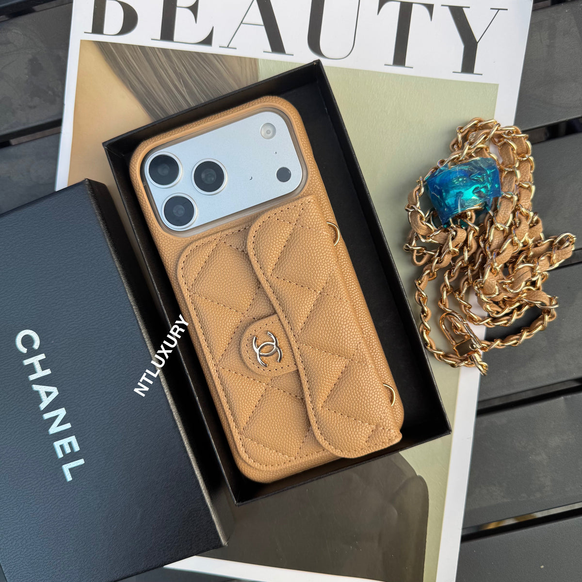 Classic CC Design Phone Case with Long Strap (COME WITH BOX) -10 Color