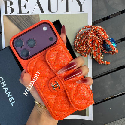 Classic CC Design Phone Case with Long Strap (COME WITH BOX) -10 Color