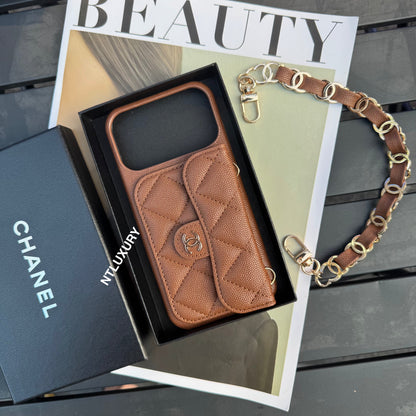 Classic CC Design Phone Case with Short Strap (COME WITH BOX) -10 Color