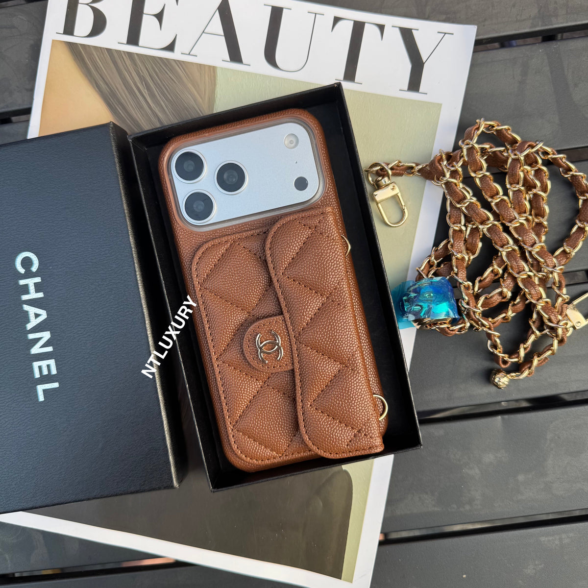 Classic CC Design Phone Case with Long Strap (COME WITH BOX) -10 Color