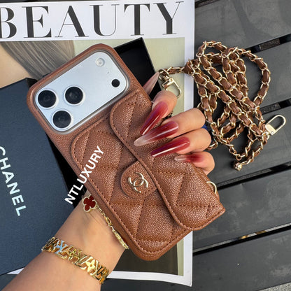 Classic CC Design Phone Case with Long Strap (COME WITH BOX) -10 Color