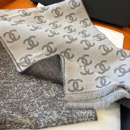 Ombre CC Long Cashmere Scarf