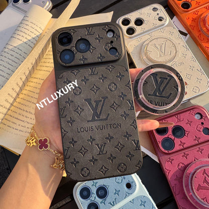 Colorful Denim Love Girl Phone Case With Magsafe Holder