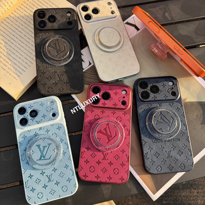 Colorful Denim Love Girl Phone Case With Magsafe Holder