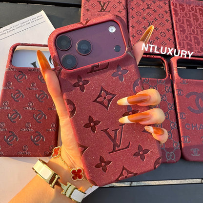 Burgundy Glitter Fancy Phone Case