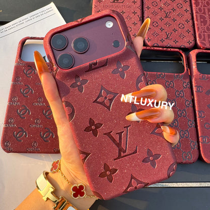 Burgundy Glitter Fancy Phone Case
