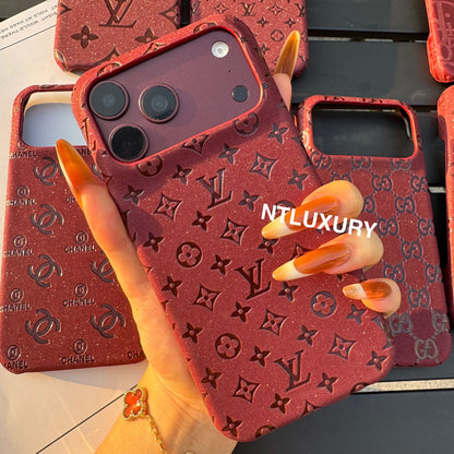 Burgundy Glitter Fancy Phone Case