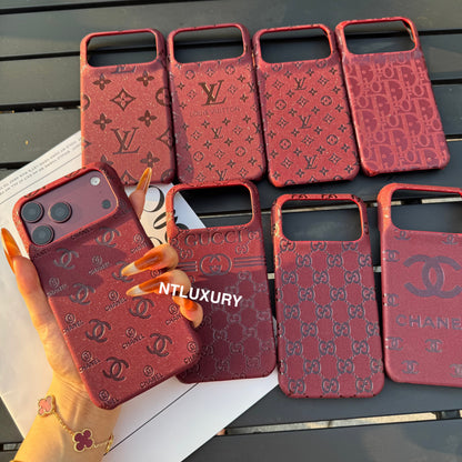 Burgundy Glitter Fancy Phone Case