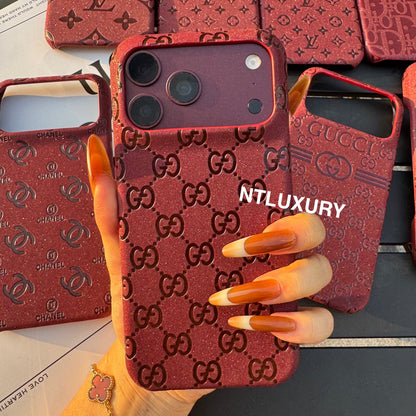 Burgundy Glitter Fancy Phone Case