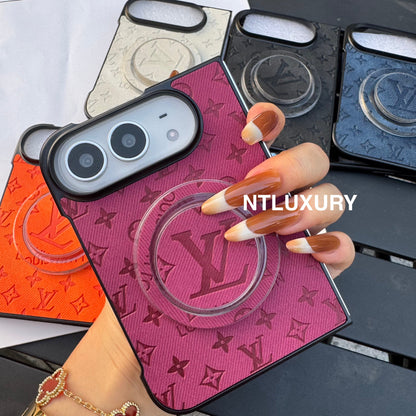 Colorful Denim Love Girl Phone Case For iPhone Duo With Magsafe Holder