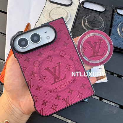 Colorful Denim Love Girl Phone Case For iPhone Duo With Magsafe Holder