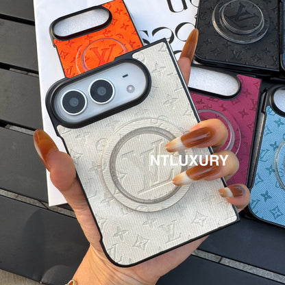 Colorful Denim Love Girl Phone Case For iPhone Duo With Magsafe Holder