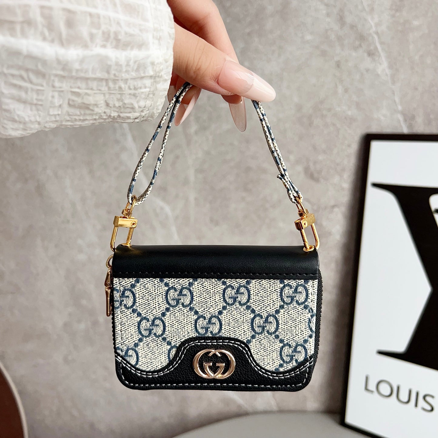 Latticed Love Cute Mini Wallet