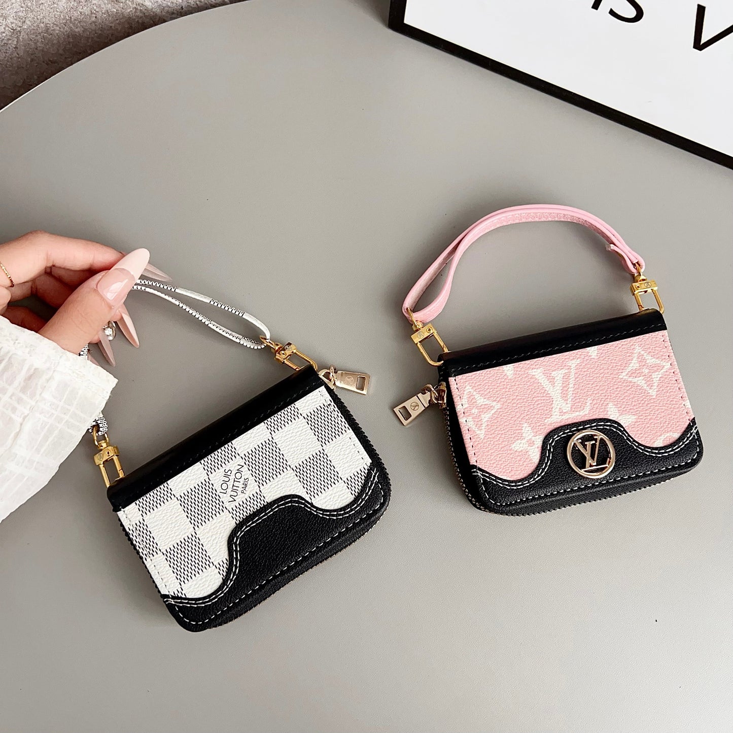 Latticed Love Cute Mini Wallet