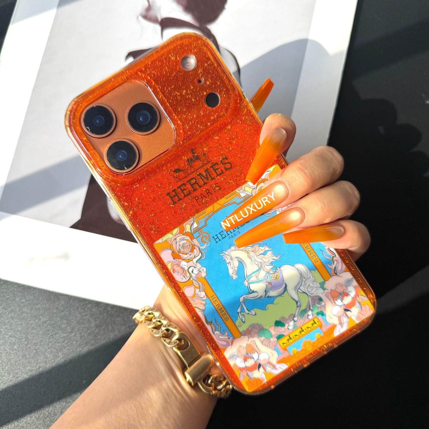 Orange Color Phone Case (Horse Colorful)
